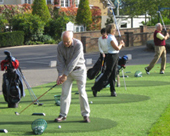 Golf training session in Wentworth